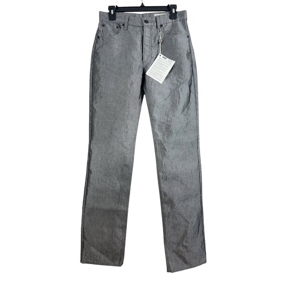 Rag & Bone Piper Low Rise Straight Metallic Jeans New Size 25 - Picture 1 of 5